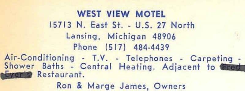 Westview Motel (West View Motel) - Vintage Postcard (newer photo)